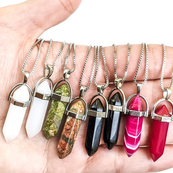 925 Sterling Silver Gemstone Necklace - Picture 4 of 8